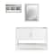 Alaterre Furniture Bennet 3pc Wooden Bathroom Vanity Set - 48-in. L Vanity, 30-in. L Mirror, 25-in. Wall Shelf, White AVAN4800WHAA - alternate 1